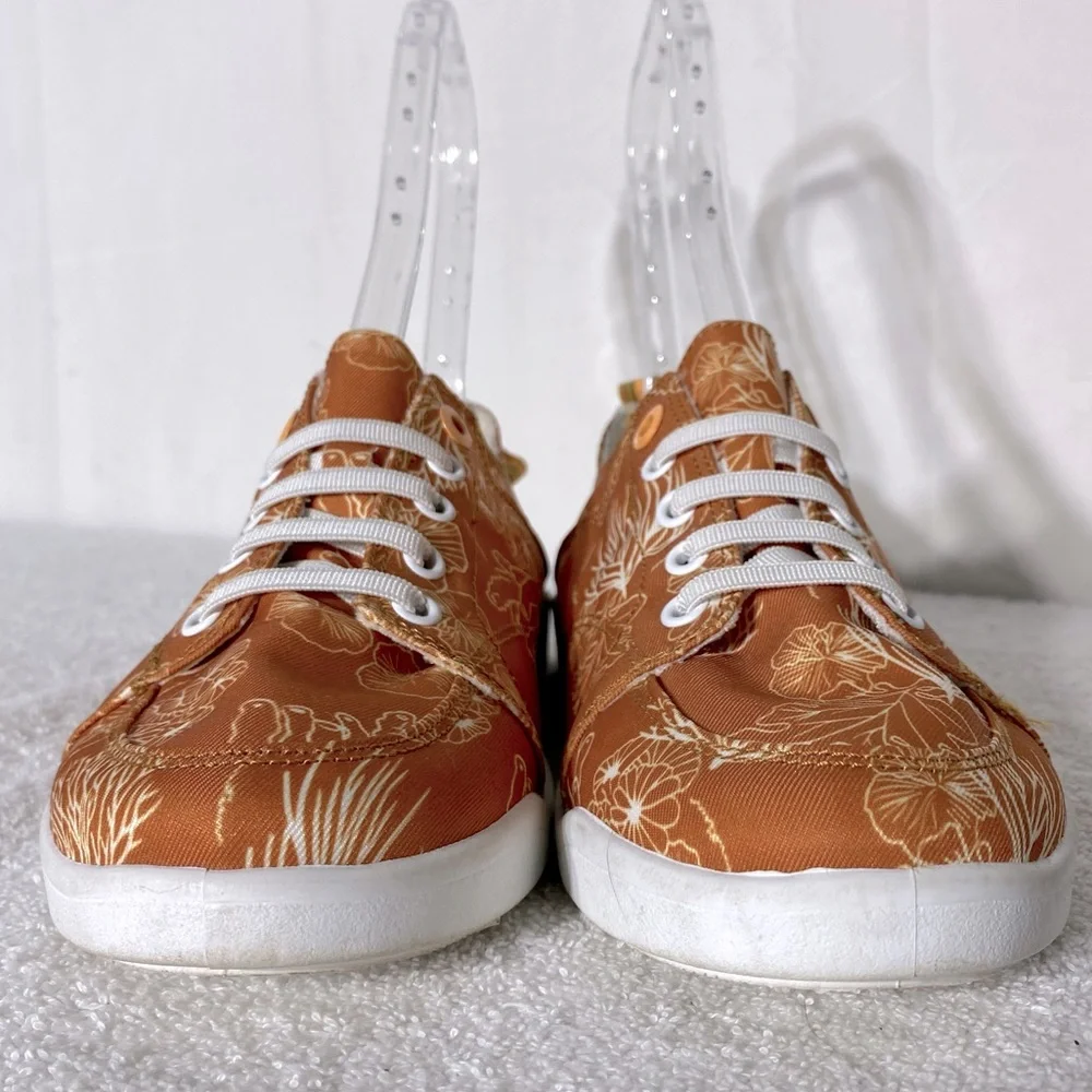 Vionic Beach Orange Pismo Starfish Coral Print Slip On Sneakers 8 - Picture 10 of 11